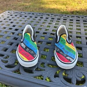 VANS Spirit 2020 Olympics International Script Bright Slip-Ons‎  6.5 woman
